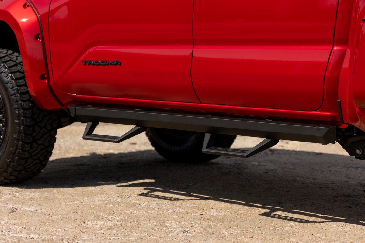 Rough Country SRL2 Adjustable Aluminum Steps Double Cab | Toyota Tacoma 2WD/4WD (24-26)