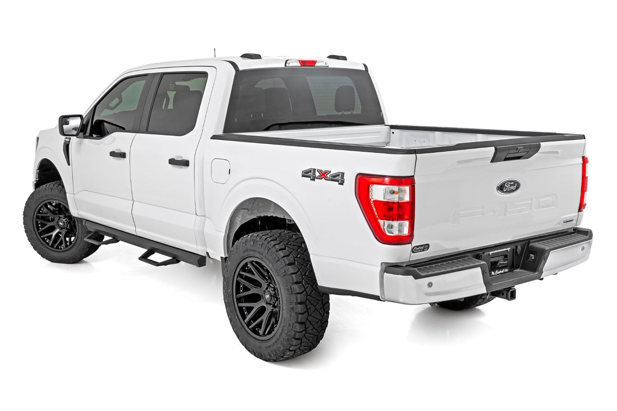Rough Country SRL2 Adj Aluminum Step Crew Cab | Ford F-150/Lightning/F-250/F-350/Raptor (15-26)