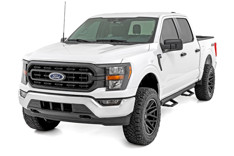 Rough Country SRL2 Adj Aluminum Step Crew Cab | Ford F-150/Lightning/F-250/F-350/Raptor (15-26)