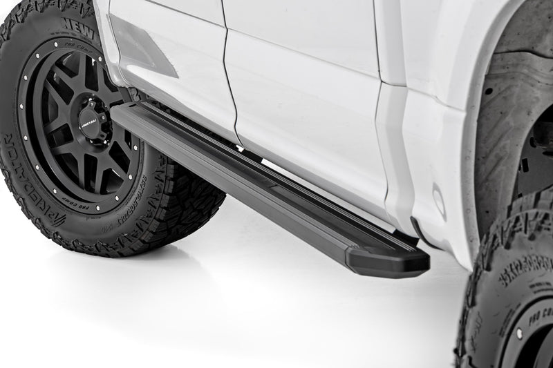 Rough Country Multi-Color LED Running Boards Crew Cab | Ford F-150/Lightning/F-250/F-350/Raptor (15-26)