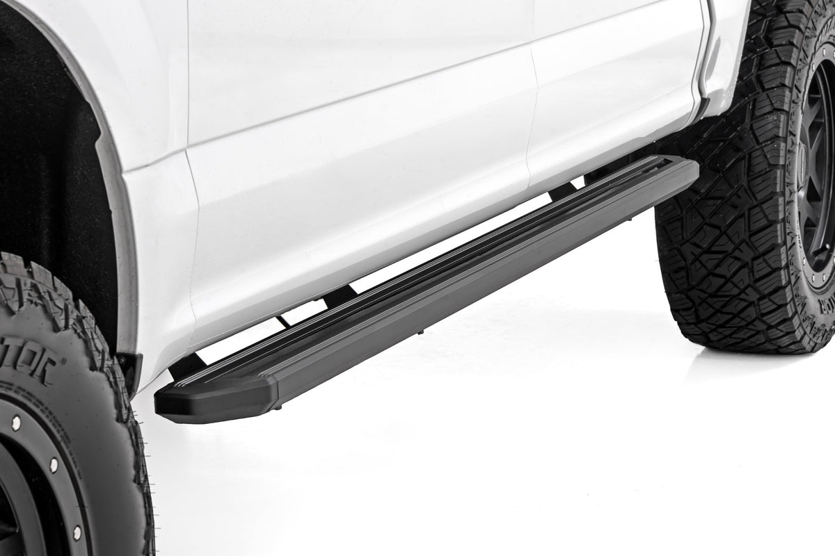 Rough Country Multi-Color LED Running Boards Crew Cab | Ford F-150/Lightning/F-250/F-350/Raptor (15-26)