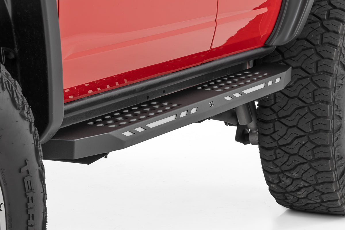 Rough Country AC2 Running Boards Amber/White | 4-Door | Ford Bronco 4WD (2021-2026)