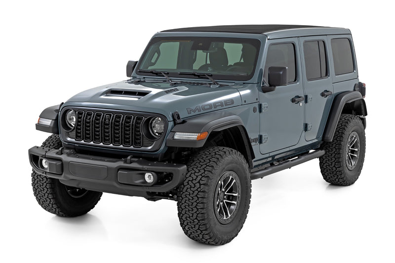 Rough Country Nerf Steps 3-Inch Tube | 4 Door | Jeep Wrangler Unlimited 2WD/4WD (2018-2026)