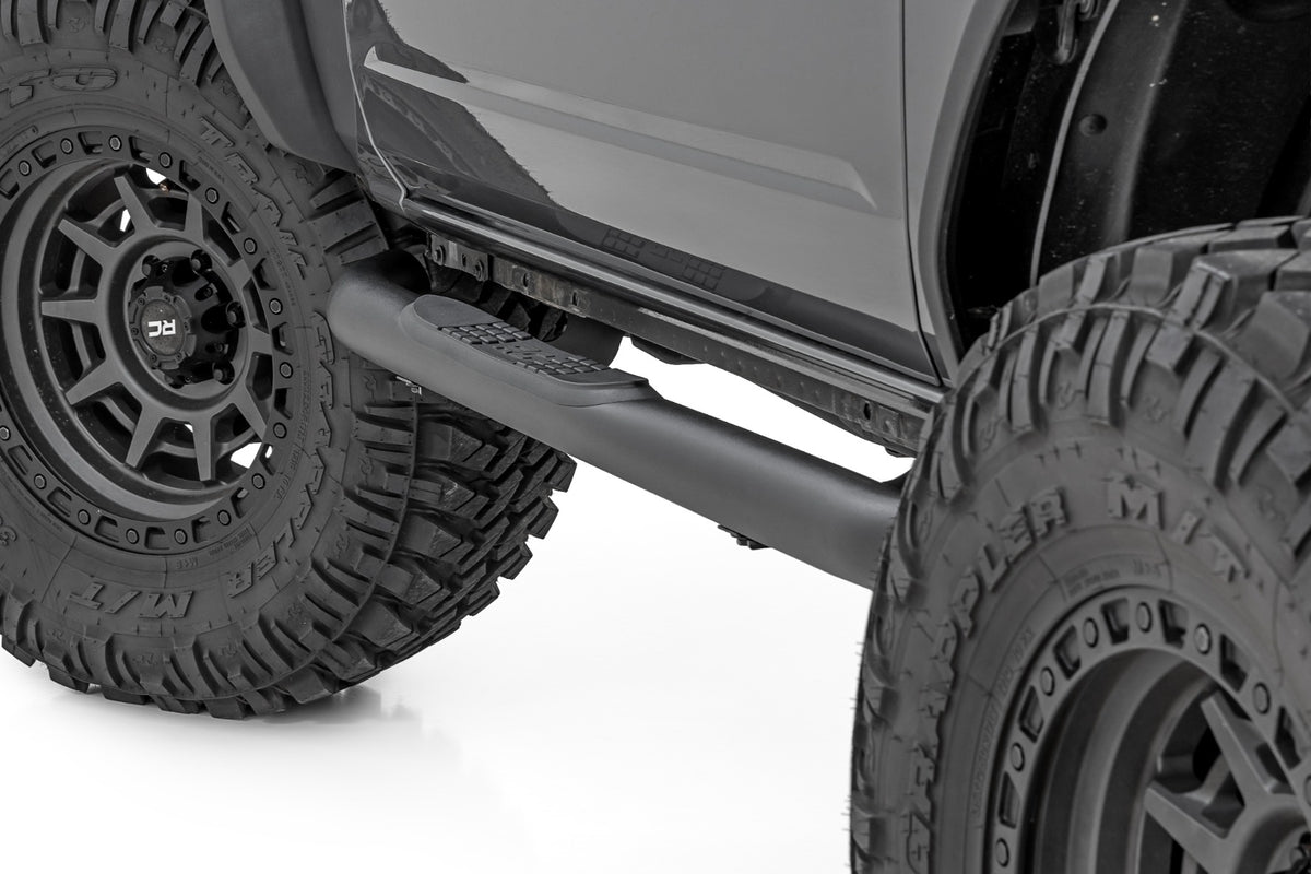 Rough Country Nerf Steps 3-Inch Tube | 2-Door | Ford Bronco 4WD (2021-2026)