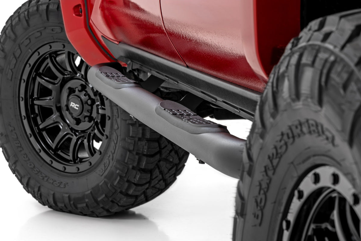 Rough Country Nerf Steps 3-Inch Tube | Double Cab | Toyota Tacoma 2WD/4WD (2024-2026)