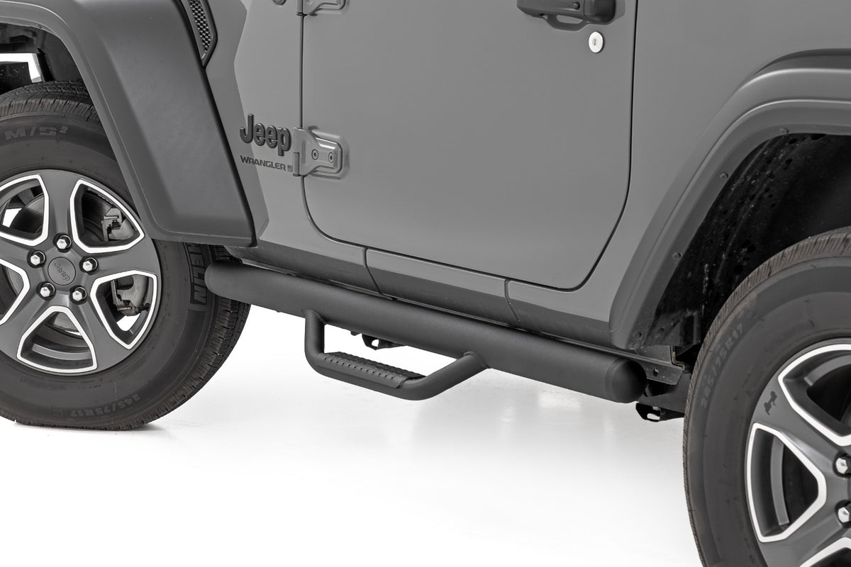 Rough Country Nerf Steps Full Length | 2 Door | Jeep Wrangler JL 4WD (2018-2026)