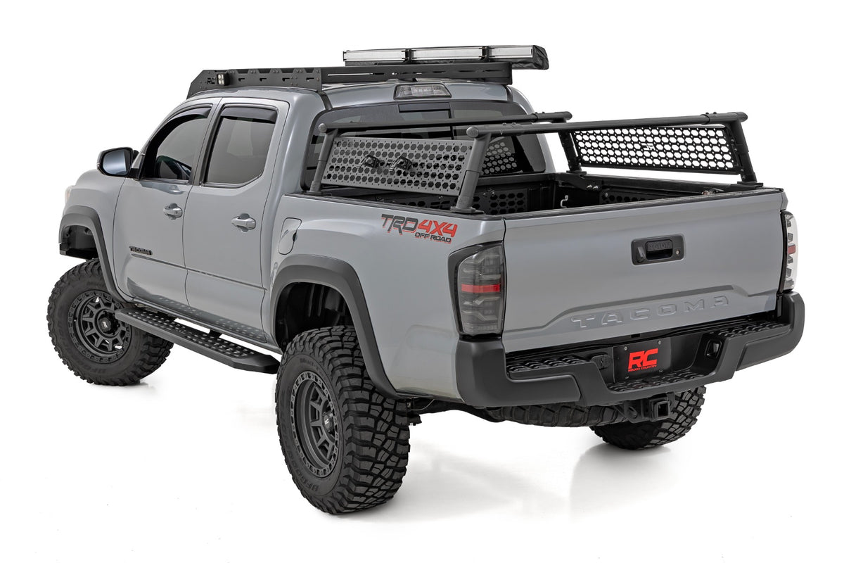Rough Country RPT2 Running Board Double Cab | Black | Toyota Tacoma 2WD/4WD (2016-2023)