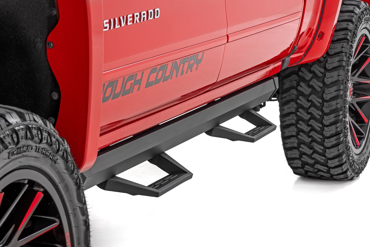 Rough Country SRL2 Adj Aluminum Step Crew Cab | Chevy/GMC 1500/2500HD/3500HD (07-18 & Classic)