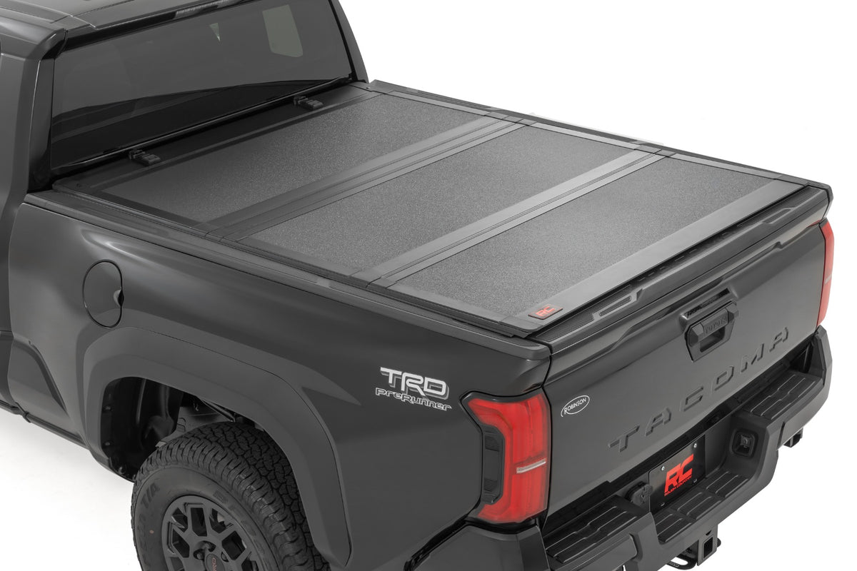 Rough Country Hard Tri-Fold Flip Up Bed Cover | Toyota Tacoma 2WD/4WD (2024-2026)