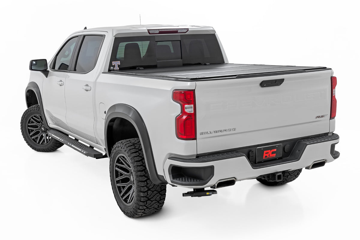 Rough Country AC2 Running Boards Amber/White | Crew Cab | Chevy/GMC 1500/2500HD/3500HD (19-26)