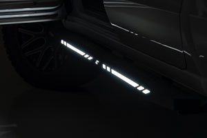 Rough Country AC2 Running Boards Amber/White | Crew Cab | Chevy/GMC 1500/2500HD/3500HD (19-26)