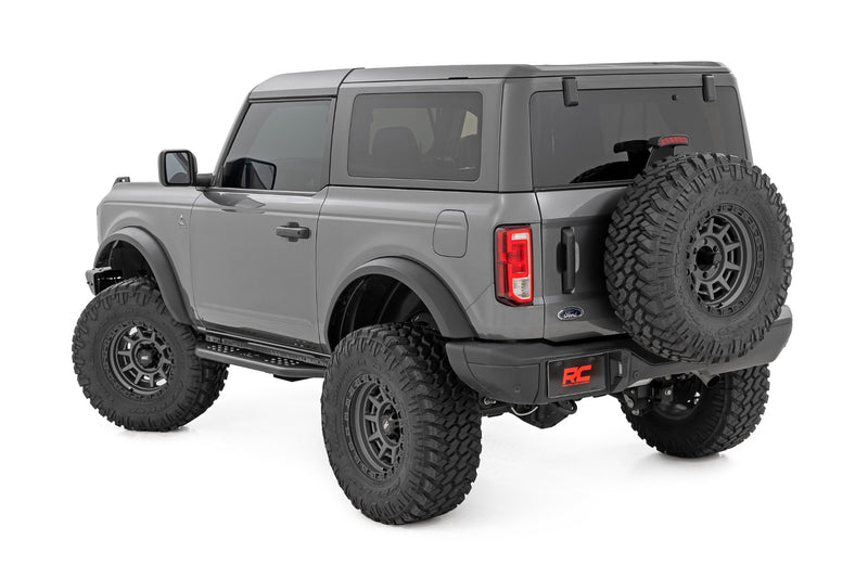 Rough Country OV2 Running Boards Side Step Bars | 2-Door | Ford Bronco (2 Door) (21-26)