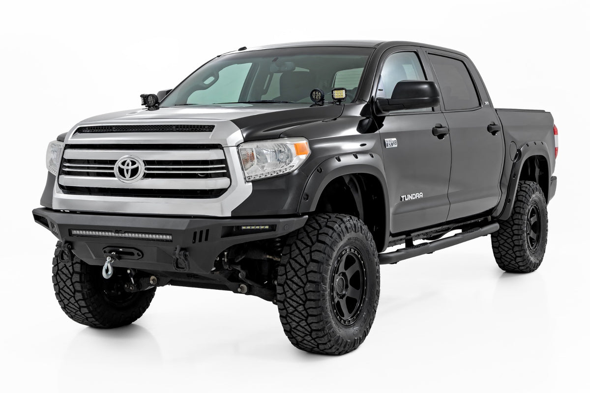 Rough Country Nerf Steps 3-Inch Tube | CrewMax | Toyota Tundra 4WD/2WD (2007-2021)