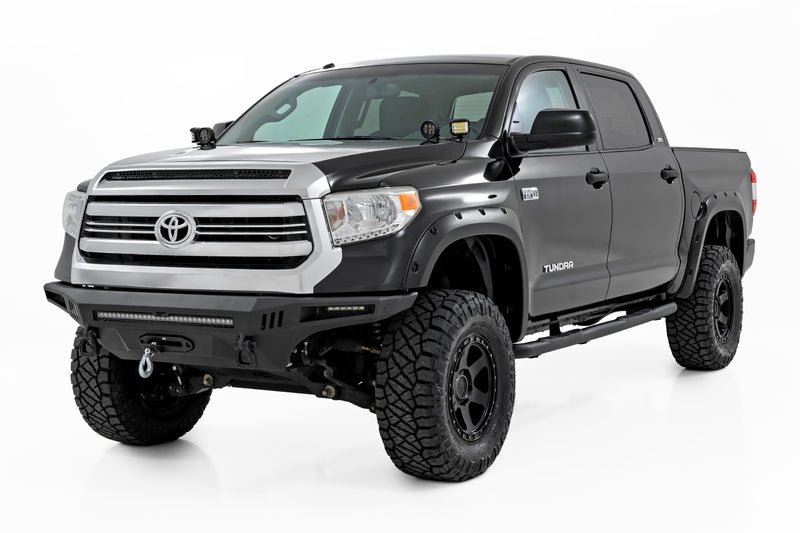 Rough Country Nerf Steps 3-Inch Tube | CrewMax | Toyota Tundra 4WD/2WD (2007-2021)