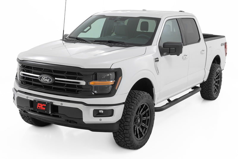 Rough Country Nerf Steps 3-Inch Tube | Crew Cab | Ford F-150/Lightning/F-250/F-350/Raptor (15-26)