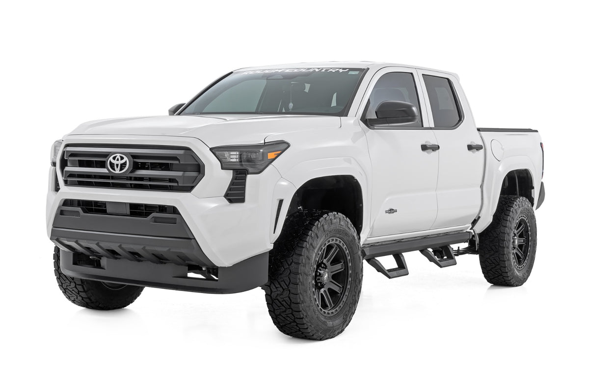 Rough Country SRX2 Adjustable Aluminum Steps Double Cab | Toyota Tacoma 2WD/4WD (24-26)