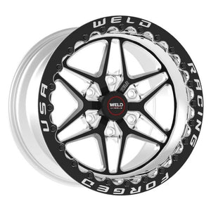 Weld S81 17x10 / 5x4.75 BP / 8.3in. BS Black Wheel - Blk SBL MT (Med Pad)