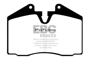 EBC Racing 89-95 Ferrari 348 RP-1  Front/Race Rear Brake Pads (Pair Only)