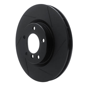 R1 95-99 BMW M3 E36 Left Front Slotted Black Brake Rotor