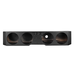 DS18 4 x 8in Forward Firing Underseat Ported Box Subwoofer Enclosure -Black Spray Liner Paint Finish