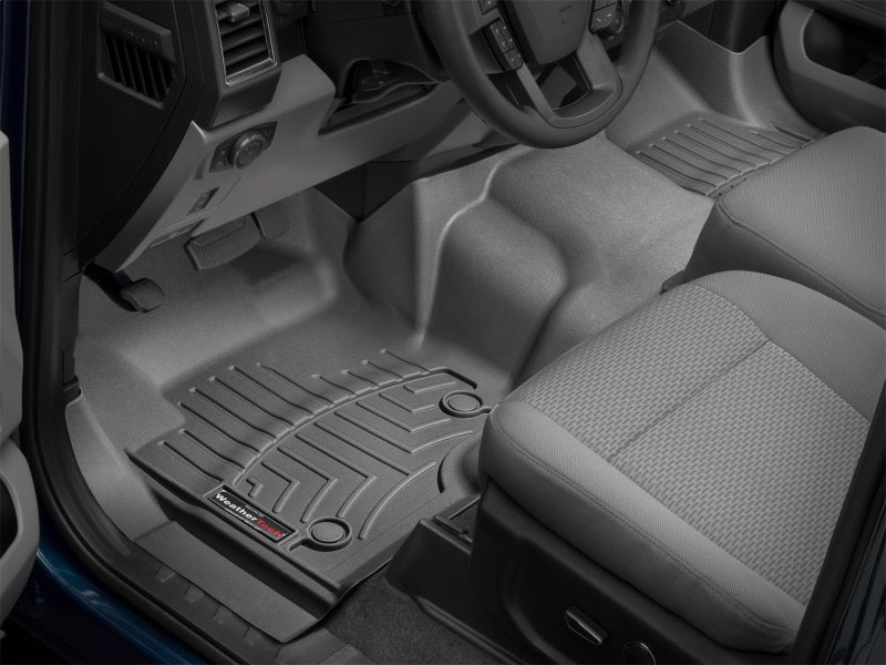 WeatherTech 17+ Ford F-250/F-350/F-450 Front FloorLiner - Black (w/ 1st Row Bench Seats)