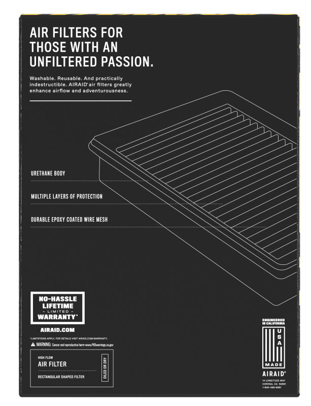 Airaid 16-17 Ford Ranger L4 2.2/3.2L Direct-Fit Replacement Air Filter