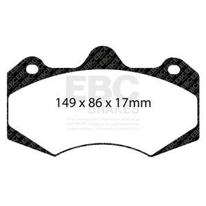 EBC Racing 15-21 Lotus Evora 3.5L Supercharged SR-11 Sintered Race Front Brake Pads