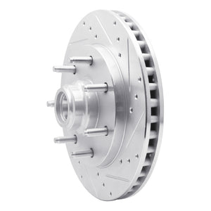 R1 97-02 Ford F-150 RWD Front Right Drilled & Slotted Silver Brake Rotor