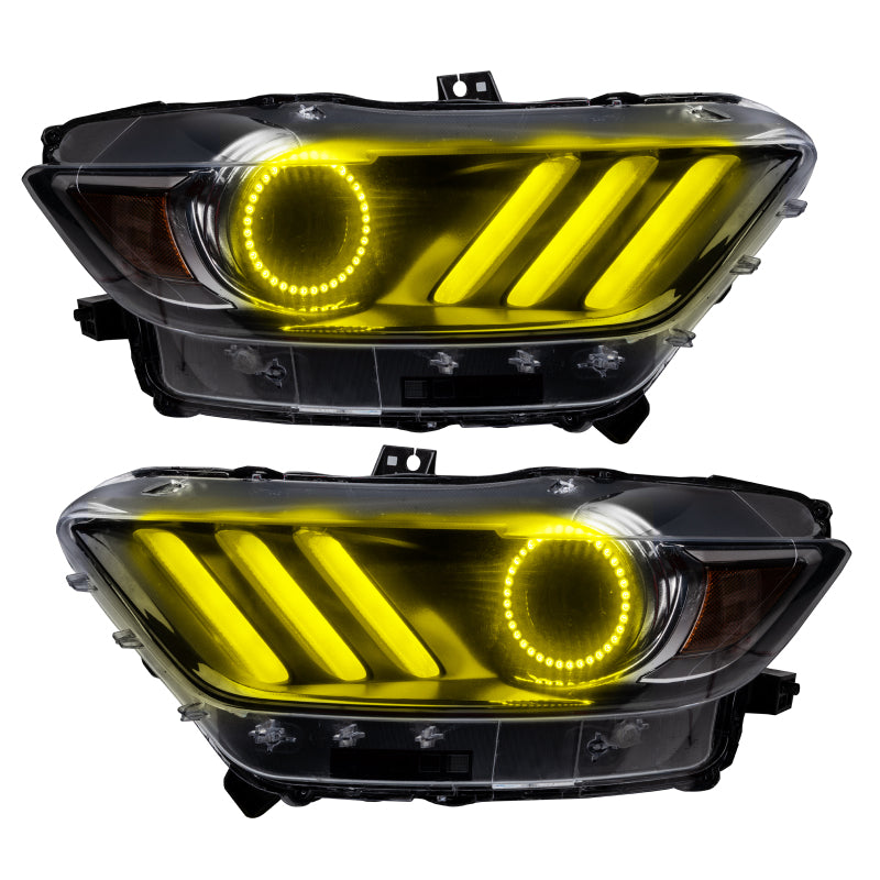 Oracle 15-17 Ford Mustang V6/GT/Shelby DRL w/ Halo Kit - ColorSHIFT w/ 2.0 Controller