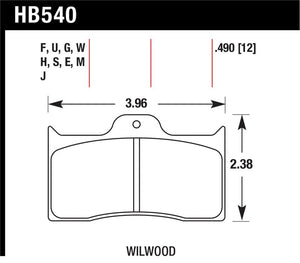 Hawk Wilwood 7112 Caliper DTC-70 Brake Pads
