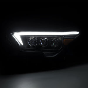 AlphaRex 2023+ Toyota Tacoma NOVA-Series LED Proj Headlights Black w/Actv Light & Seq. Sig + DRL
