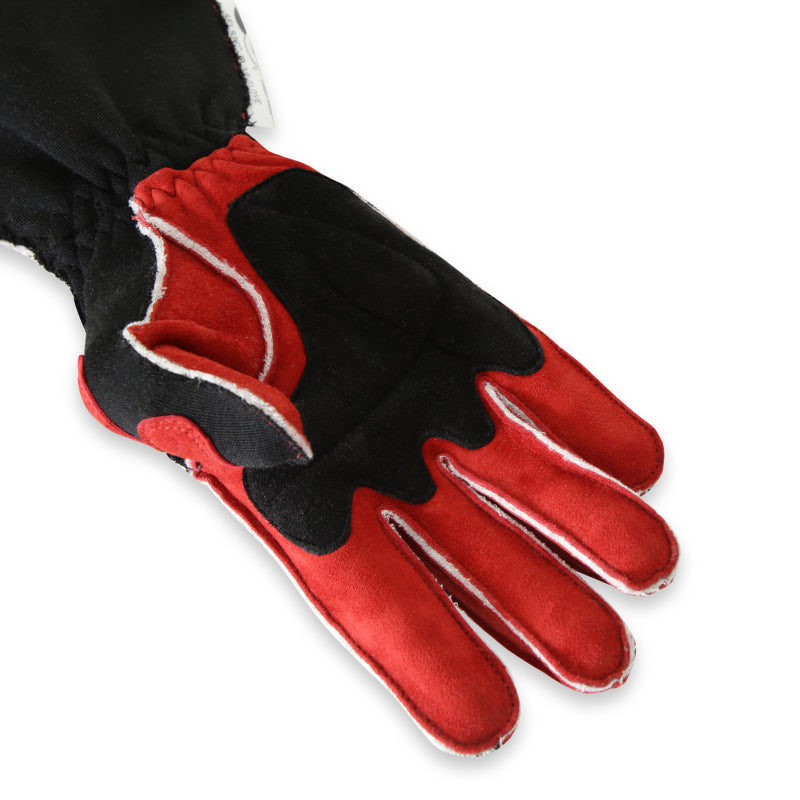RaceQuip SFI-5 Red/Black Medium Outseam Angle Cut Glove