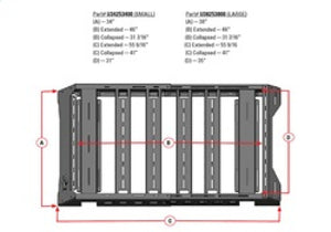 N-Fab Universal Roof Rack (Small 34.25 - 34 Width) - Tex. Black