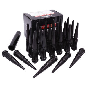 Raceline 14x1.5 XL Spike Black Lug Nuts (Set of 32)