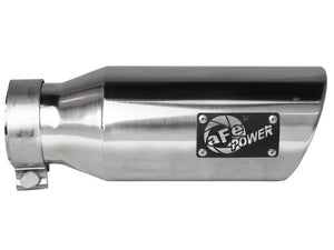aFe MACH Force-Xp 304 Stainless Steel Clamp-on Exhaust Tip Polished 3in Inletx4-1/2in Outletx12in L