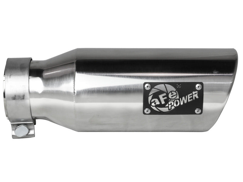 aFe MACH Force-Xp 304 Stainless Steel Clamp-on Exhaust Tip Polished 3in Inletx4-1/2in Outletx12in L