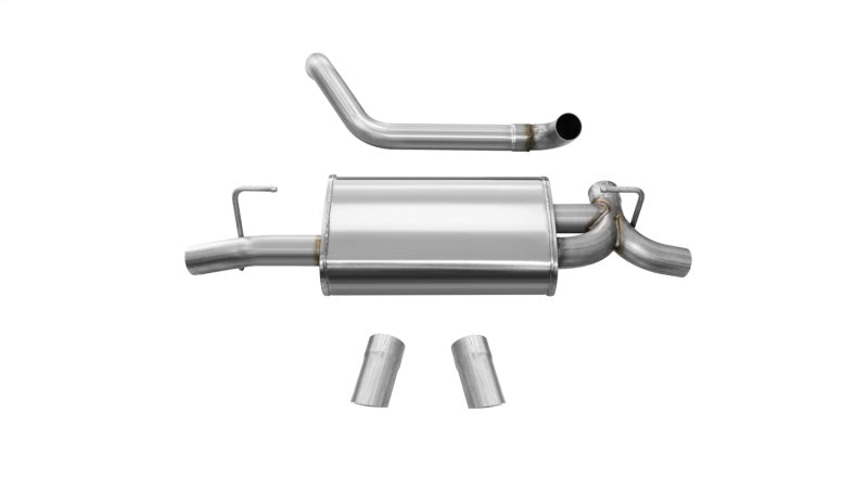 Corsa 2018-2025 Jeep Wrangler JL 2.5in Dual Rear Turn Down Exit Sport Axle-Back Exhaust