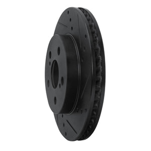 R1 16-22 Toyota Corolla (US/Canada) Front Right Drilled & Slotted Black Brake Rotor