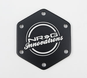 NRG Carbon Fiber w/ Chrome Gold Texalium Fabrics Horn Delete Button Circular Logo Front/ Back