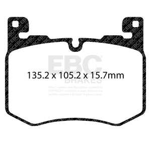EBC 2019+ Jaguar F-Pace 5.0 Supercharged Bluestuff Front Brake Pads