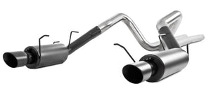 MBRP 11-14 Ford Mustang GT 5.0L 3in Cat Back Dual Split Rear Street Version 4in Tips - Black
