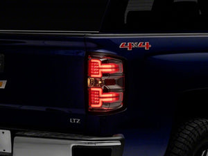 Raxiom 14-18 Chevrolet Silverado 1500 LED Tail Lights/Seq Turn Signals- Chrome- Clear Lens