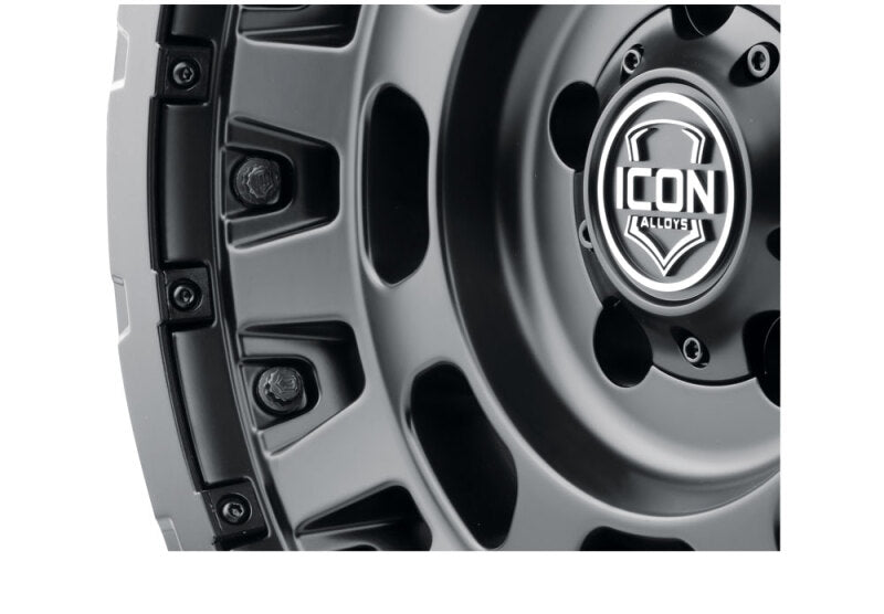 ICON Hammer Pro 17x8.5 / 6x5.5 / 0mm / 4.75in BS - Satin Black