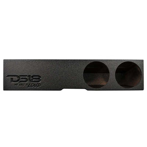 DS18 2x 10in Forward Firing Underseat Ported Box Subwoofer Enclosure- Black Spray Liner Paint Finish