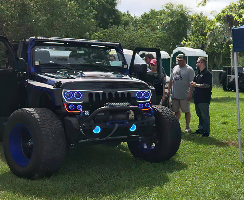 Oracle Vector Jeep Wrangler JK Grille Halo Kit - ColorSHIFT 2
