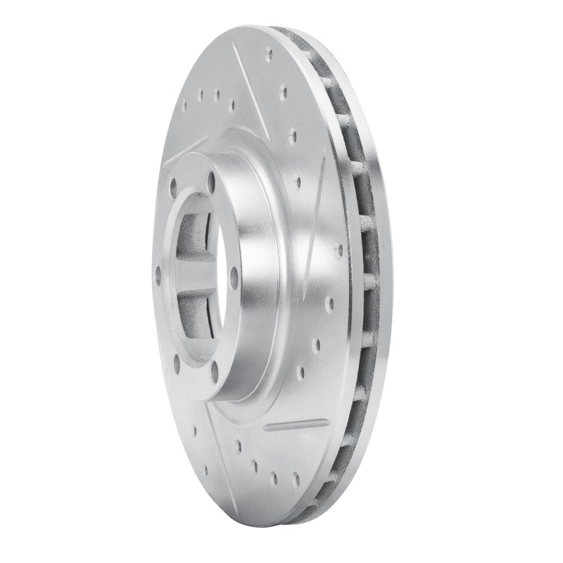 R1 87-89 Dodge Raider Front Right Drilled & Slotted Silver Brake Rotor