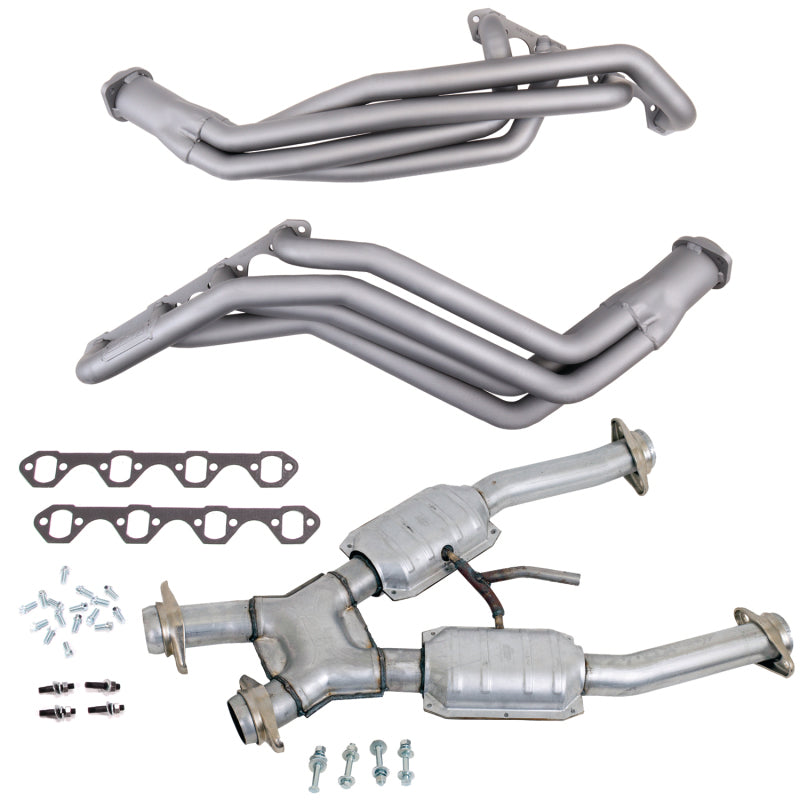 BBK 94-95 Ford Mustang 5.0L Manual Trans 1-5/8 Long Tube Headers w/Catted X-Pipe (Ti Ceramic)