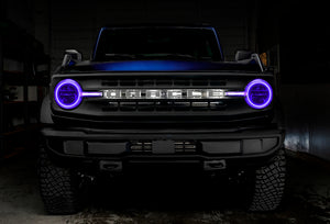 Oracle 21-22 Ford Bronco Headlight Halo Kit w/DRL Bar - Base Headlights -w/BC1 Controller