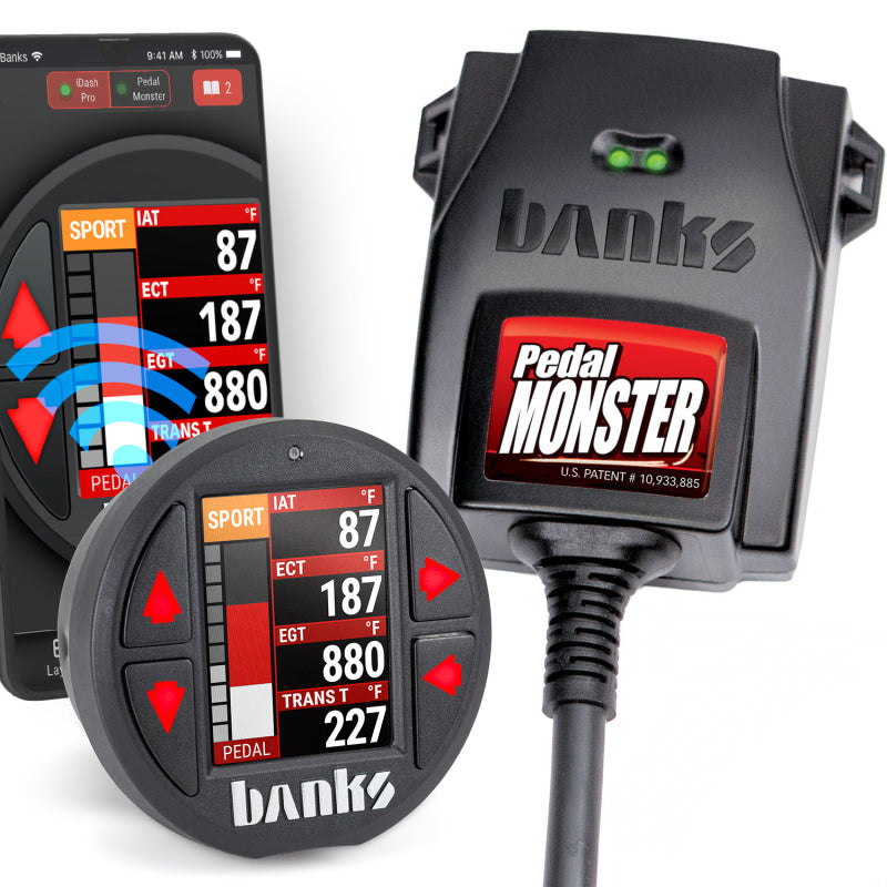 Banks Power Pedal Monster Kit Yazaki 090 II Sealed Series 6-Way CONFIG 1 PM-12 With iDash Pro