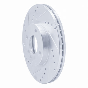 R1 14-23 Ford Fiesta (USA/Canada) Front Left Drilled & Slotted Silver Brake Rotor